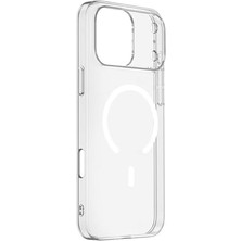 Psr Aksesuar Serisi Kılıf - M-Safe Şarj Uyumlu Şeffaf Porto Kapak | Kamera Çerçeveli | Darbe Korumalı ve Ultra Ince (17 Pro Max)