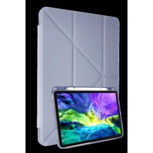 Marsilyan Samsung Galaxy P610 Tab S6 Lite 10.4 Kılıf Kalemlikli Mars Tablet Kılıfı - Lila