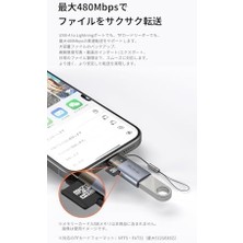 Eco Lounge OT-7850 2'si 1 Arada Usb-A To Lightning+ Sd Kart Aktarım Dönüştürücü