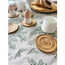 Eco Lounge 6ADET Bambu Çay Tabağı, Çay Bardağı Altlığı, Estetik Sunum Sunumluk, Doğal Malzeme, Çevre Dostu ve Şık Tasarım (Yuvarlak)