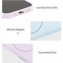 Iphone 17 ile Uyumlu Kadife Iç Yüzeyli Premium Silikon Kılıf Magsafe ile Uyumlu Kablosuz Şarj Destekli Darbe Emici Yumuşak Dokulu Koruma Tasarımlı Telefon Kılıfı Beyaz