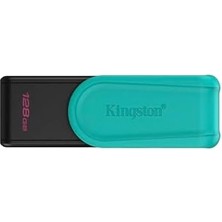 Eco Lounge Datatraveler Exodia S USB Bellek - 128GB - USB 3.2 Gen 1 - USB Tip A - Siyah/turkuaz
