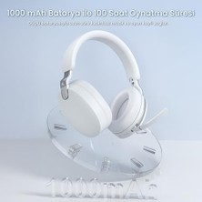 Eco Lounge Aula A500 Hybrid Anc 2.4ghz Kablosuz ve Bluetooth 5.4 Aux Mikrofonlu Kulak Üstü Kulaklık Bej