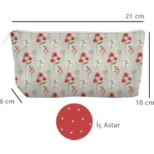 Eco Lounge Kanvas Bez Kalemlik (Kırmızı Çiçek)