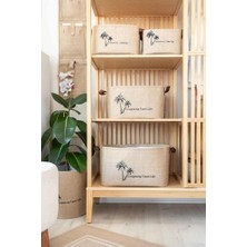 Eco Lounge Jüt Dolap Içi Çamaşır Çocuk Odası Oyuncak Düzenleyici Katlanır Saklama Sepeti Organizer 34X24X21