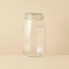 Eco Lounge Tel Kelepçeli Cam Kavanoz, Naturel, 1500CC