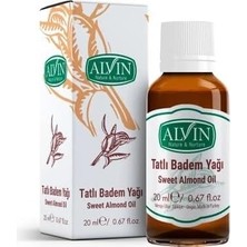 Eco Lounge Alvin Tatlı Badem Yağı, Soğuk Sıkım,yüzde Yüz Saf ve Doğal, 20 ml