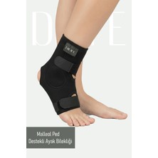 Ayak Bilekliği Malleol Ped Destekli Ayak Bilek Ağrılarına Yardımcı Siyah Sağ&sol Uyumlu Ayak Bileği Destekleyici