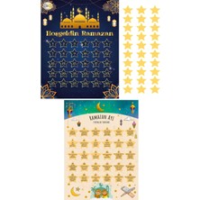 Ahfa Natural Craft Ramazan Ayı Stickerli Takvim ve Etkinlik Takvimi 2 Li Set