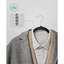 Kadife Elbise Askısı, 30'lu Set, Askı, Ceket Askısı, 41,5 cm Genişliğinde, Elbise Askısı, Ince, Dayanıklı, 360° Dönebilen Kanca, Manto, Gömlek ve Takım Elbiseler Için, Siyah CRF26BK