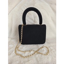 Tuel Kadın Süet El ve Omuz Çantası – Zincir Askılı Şık Tasarım