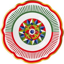 Baci Milano Dolce Vita 6'lı Geometries Çukur Tabak 23 cm Porselen