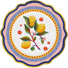 Baci Milano Dolce Vita 6'lı Limon Servis Tabağı 27 cm Porselen