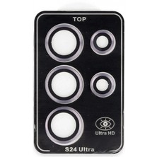 Marsilyan  Samsung Galaxy S24 Ultra Pvd Metal Kamera Lens - Pembe