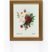 Be Beauty Kahverengi Eskitme Görünümlü Altın Yaldızlı Fotoğraf Çerçevesi - 18X24 cm - Pleksi Camlı