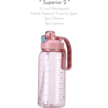 PremiumPort 2l Tritan Su Şişesi, Spor Matara, Sağlıklı ve Dayanıklı Tasarım
