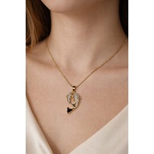 Suzi Shine Taşlı Yunus Balığı Çelik Kolye