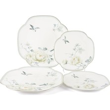 Mikasa Moor Vol De Fleurs 4 Prç 2li Pasta 19CM ve Servis Tabağı 25CM Seti
