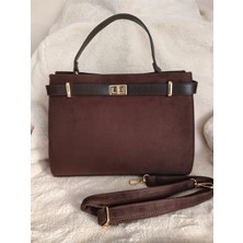 Tuel Kadife Kemer Detaylı Kısa&uzun Askılı Kadın Çanta