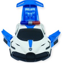 Sesli ve Işıklı Polis Arabası - Kendi Giden, Kapıları Açılan Interaktif Oyuncak (Lisinya)