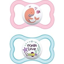 Mam Air Matte Emzik 6–16 Ay – 2’li Paket (Kız Bebek, Hassas Ciltler Için, Bpa’sız)