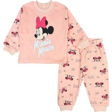 The Secret Desire Minnie Mouse Baskılı Kız Çocuk Pijama Takımı (Uzun Kollu Üst + Alt) 6-12 Ay