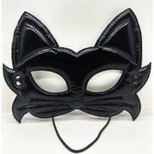 Pazarcan Siyah Renk Kumaş Malzemeden Imal Eva Kedi Maskesi