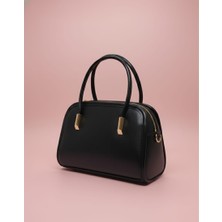 Veyla Style Minimalist Tasarım Lüks Dokulu Siyah Kadın El ve Omuz Çantası