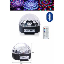Pazarcan Küre Disko Topu Müzik Çalar Renkli Lazer Işıklı Bluetooth Disko Parti Işığı Kumandalı