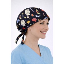 Dr. Mitra Cerrahi Bone Medikal Doktor Hemşire Hastane Bonesi Unisex -Beyin Desen