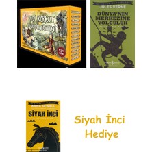 İş Bankası Kültür Yayınları Dede Korkut Ile Değerler Eğitimi Seti - 5 Kitap Takım + Dünyanın Merkezine Yolculuk + Siyah Inci Hediye