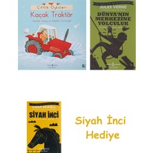 İş Bankası Kültür Yayınları Çiftlik Öyküleri – Kaçak Traktör + Dünyanın Merkezine Yolculuk + Siyah Inci Hediye