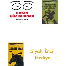 İş Bankası Kültür Yayınları Sakın Göz Kırpma + Dünyanın Merkezine Yolculuk + Siyah Inci Hediye
