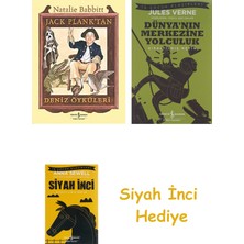 İş Bankası Kültür Yayınları Jack Planktan Deniz Öyküleri + Dünyanın Merkezine Yolculuk + Siyah Inci Hediye