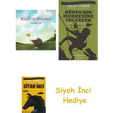 İş Bankası Kültür Yayınları Kirpi ile Kestane (Karton Kapak) + Dünyanın Merkezine Yolculuk + Siyah Inci Hediye