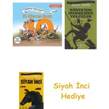 İş Bankası Kültür Yayınları 10 Afacan Dost - Saymayı Öğrenelim 1'den 10'a Kadar Sayılar + Dünyanın Merkezine Yolculuk + Siyah Inci Hediye