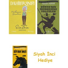 İş Bankası Kültür Yayınları Dahiler Sınıfı - Einstein: Sınırsız Deha + Dünyanın Merkezine Yolculuk + Siyah Inci Hediye
