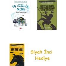 İş Bankası Kültür Yayınları Eksimus Serüvenleri 1 - Üç Kişilik Ordu: Heyecanlı Kitaplar + Dünyanın Merkezine Yolculuk + Siyah Inci Hediye
