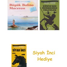 İş Bankası Kültür Yayınları Büyük Balina Macerası - Deniz Hikayeleri + Dünyanın Merkezine Yolculuk + Siyah Inci Hediye