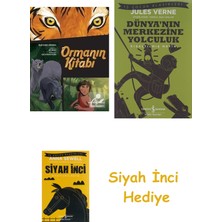 İş Bankası Kültür Yayınları Ormanın Kitabı: Çizgilerle Klasikler + Dünyanın Merkezine Yolculuk + Siyah Inci Hediye