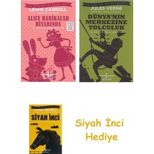 İş Bankası Kültür Yayınları Alice Harikalar Diyarında (Kısaltılmış Metin): Iş Çocuk Klasikleri - 100 Temel Eser + Dünyanın Merkezine Yolculuk + Siyah Inci Hediye