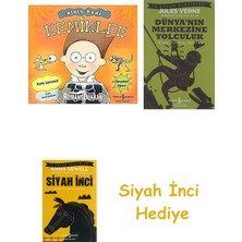 İş Bankası Kültür Yayınları Minik Dahi - Kemikler: Resimli + Dünyanın Merkezine Yolculuk + Siyah Inci Hediye