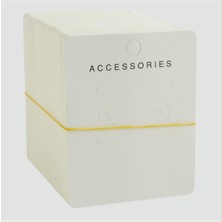 Ayena Moda 6 Delikli Beyaz Lüx Küpe Kartı