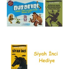 İş Bankası Kültür Yayınları Buzdevri Ilkokul 1 Sınıf Ilk Okuma Yazma Öğrenci Seti + Dünyanın Merkezine Yolculuk + Siyah Inci Hediye