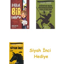 İş Bankası Kültür Yayınları Korkak Bir Kahraman + Dünyanın Merkezine Yolculuk + Siyah Inci Hediye