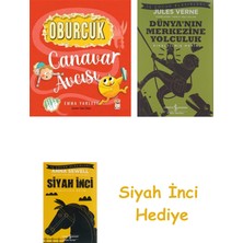 İş Bankası Kültür Yayınları Oburcuk Canavar Avcısı + Dünyanın Merkezine Yolculuk + Siyah Inci Hediye