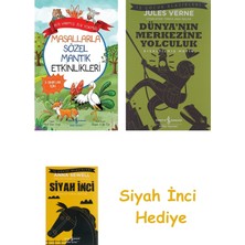 İş Bankası Kültür Yayınları Bir Varmış Bir Yokmuş - Masallarla Sözel Mantık Etkinlikleri + Dünyanın Merkezine Yolculuk + Siyah Inci Hediye