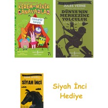 İş Bankası Kültür Yayınları Kerem Ile Minik Canavarlar - Canavarlar Kampta: Çılgın Çizgi Romanlar + Dünyanın Merkezine Yolculuk + Siyah Inci Hediye