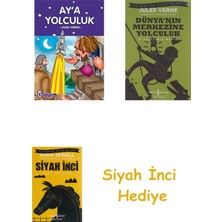 İş Bankası Kültür Yayınları Aya Yolculuk (Kapak Değişebilir) + Dünyanın Merkezine Yolculuk + Siyah Inci Hediye