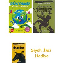 İş Bankası Kültür Yayınları Dünyamız – Eğlenceli Etkinlikler + Dünyanın Merkezine Yolculuk + Siyah Inci Hediye